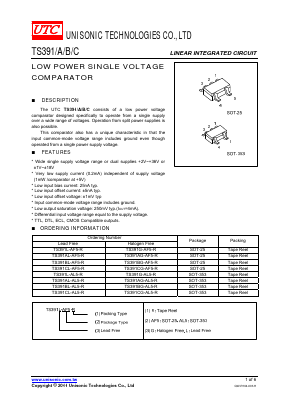 TS391 Datasheet PDF Unisonic Technologies