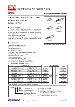 UZ1084-XX-TQ2-A-T Datasheet PDF Unisonic Technologies