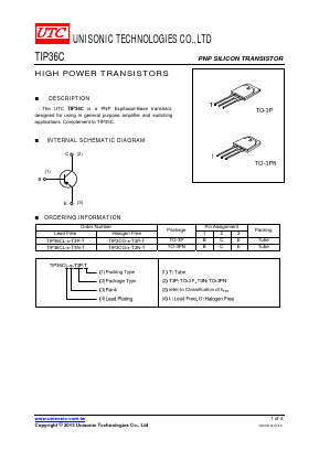 TIP36C Datasheet PDF Unisonic Technologies