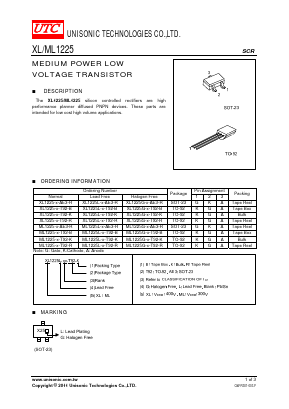 ML1225L-X-AE3-R Datasheet PDF Unisonic Technologies
