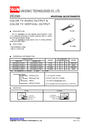 2SC2383L-X-T9N-K Datasheet PDF Unisonic Technologies