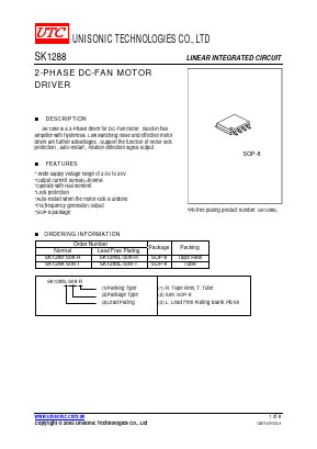 SK1288L-S08-R Datasheet PDF Unisonic Technologies