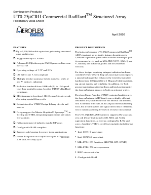 UT0.25UCRH Datasheet PDF Aeroflex UTMC