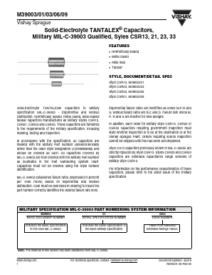 M39003-09 Datasheet PDF Vaishali Semiconductor