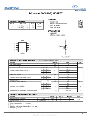 SSM6679GM Datasheet PDF VBsemi Electronics Co.,Ltd