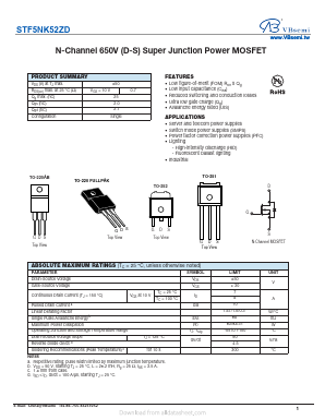 STF5NK52ZD Datasheet PDF VBsemi Electronics Co.,Ltd
