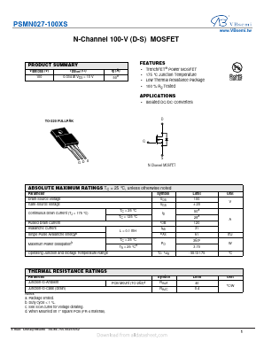 PSMN027-100XS Datasheet PDF VBsemi Electronics Co.,Ltd