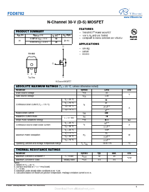 FDU8782 Datasheet PDF VBsemi Electronics Co.,Ltd