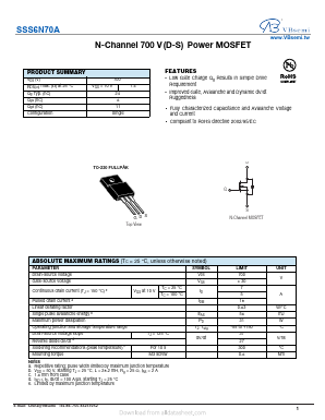 SSS6N70A Datasheet PDF VBsemi Electronics Co.,Ltd