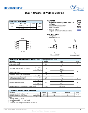 IRF7313QTRPBF Datasheet PDF VBsemi Electronics Co.,Ltd