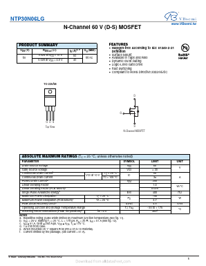 NTP30N06LG Datasheet PDF VBsemi Electronics Co.,Ltd