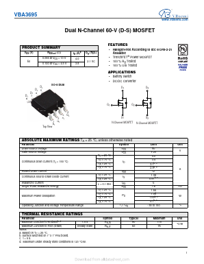 VBA3695 Datasheet PDF VBsemi Electronics Co.,Ltd