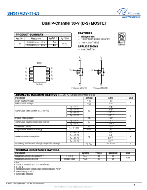 SI4947ADY-T1-E3 Datasheet PDF VBsemi Electronics Co.,Ltd