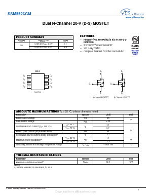 SSM9926GM Datasheet PDF VBsemi Electronics Co.,Ltd