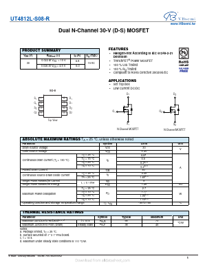 UT4812L-S08-R Datasheet PDF VBsemi Electronics Co.,Ltd