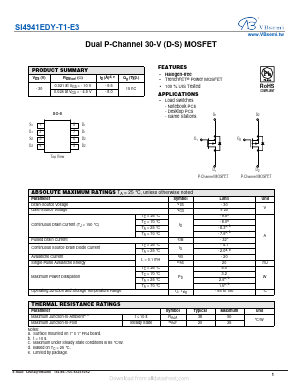 SI4941EDY-T1-E3 Datasheet PDF VBsemi Electronics Co.,Ltd
