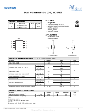 SSG4940N Datasheet PDF VBsemi Electronics Co.,Ltd