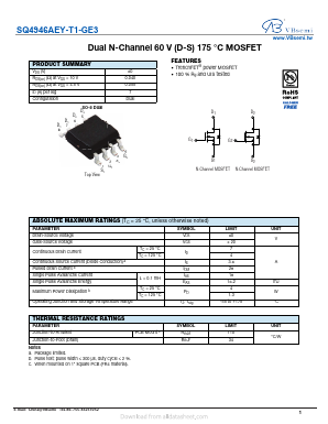 SQ4946AEY-T1-GE3 Datasheet PDF VBsemi Electronics Co.,Ltd