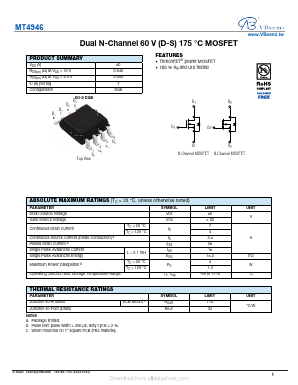 MT4946 Datasheet PDF VBsemi Electronics Co.,Ltd