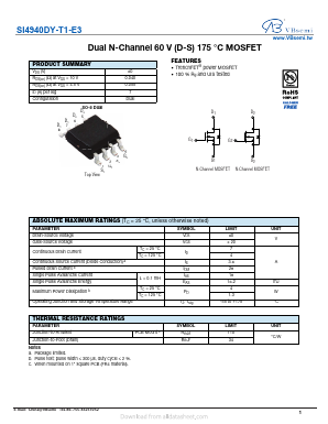 SI4940DY-T1-E3 Datasheet PDF VBsemi Electronics Co.,Ltd