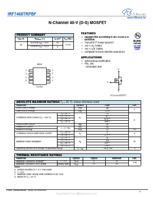 IRF7468TRPBF Datasheet PDF VBsemi Electronics Co.,Ltd