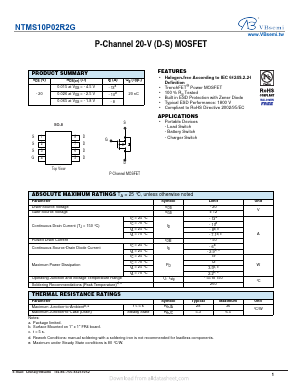 NTMS10P02R2G Datasheet PDF VBsemi Electronics Co.,Ltd