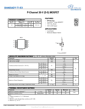 SI4465ADY-T1-E3 Datasheet PDF VBsemi Electronics Co.,Ltd