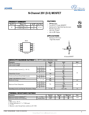 AO4406 Datasheet PDF VBsemi Electronics Co.,Ltd