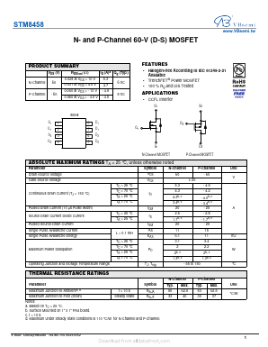 STM8458 Datasheet PDF VBsemi Electronics Co.,Ltd