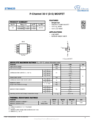 STM4639 Datasheet PDF VBsemi Electronics Co.,Ltd