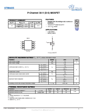 STM4435 Datasheet PDF VBsemi Electronics Co.,Ltd