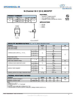 SPD30N03S2L-08 Datasheet PDF VBsemi Electronics Co.,Ltd