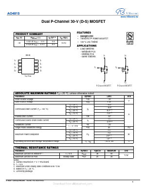 AO4813 Datasheet PDF VBsemi Electronics Co.,Ltd