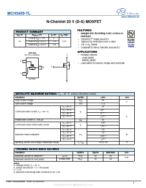 MCH3409-TL Datasheet PDF VBsemi Electronics Co.,Ltd