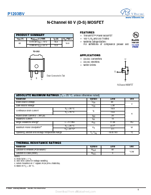 P1203BV Datasheet PDF VBsemi Electronics Co.,Ltd