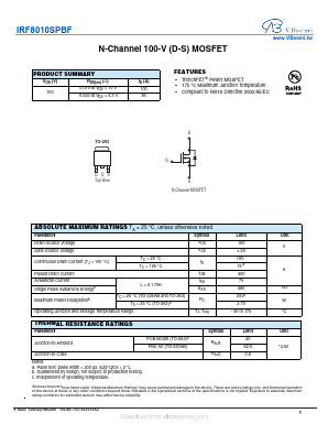 IRF8010SPBF Datasheet PDF VBsemi Electronics Co.,Ltd