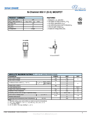 SIHA12N60E Datasheet PDF VBsemi Electronics Co.,Ltd