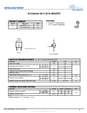 IRFR4105ZTRPBF Datasheet PDF VBsemi Electronics Co.,Ltd