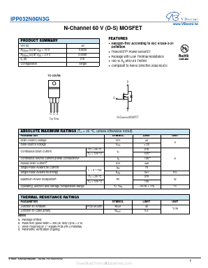 IPP032N06N3G Datasheet PDF VBsemi Electronics Co.,Ltd