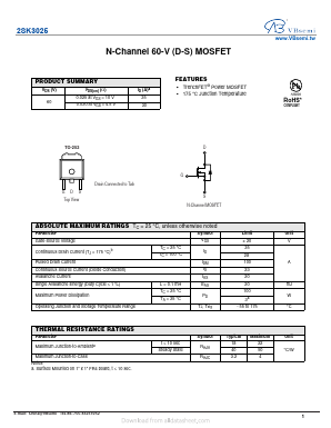 2SK3025 Datasheet PDF VBsemi Electronics Co.,Ltd