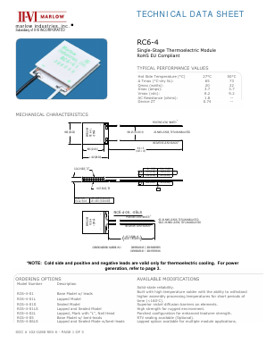 RC6-4-01 Datasheet PDF II-VI Marlow, Inc.