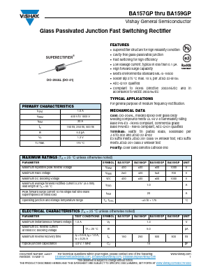 BA159GPHE3/54 Datasheet PDF Vishay Siliconix