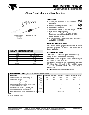 1N5614GP Datasheet PDF Vishay Siliconix