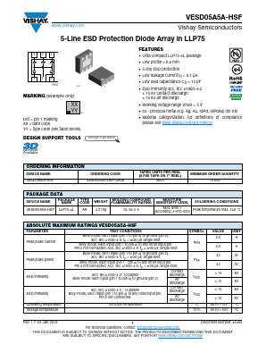 VESD05A5A-HSF-GS08 Datasheet PDF Vishay Siliconix