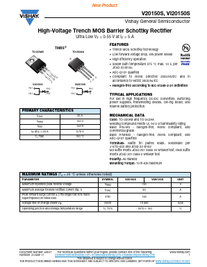 VI20150S-M3-4W Datasheet PDF Vishay Semiconductors