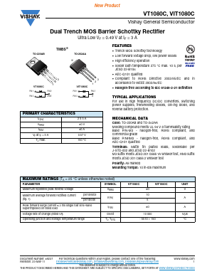VT1080CHM3/4W Datasheet PDF Vishay Semiconductors