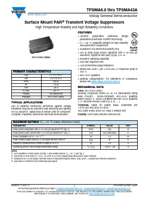 TPSMA18HE3_A/H Datasheet PDF Vishay Semiconductors