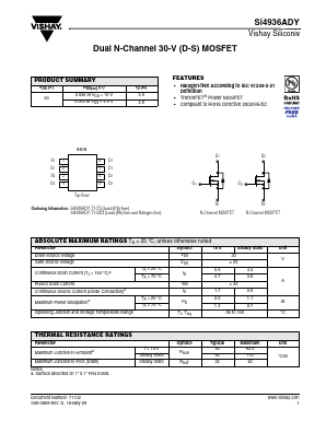 SI4936ADY Datasheet PDF Vishay Semiconductors