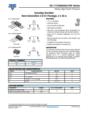 VS-111CNQ045ASMPBF Datasheet PDF Vishay Semiconductors