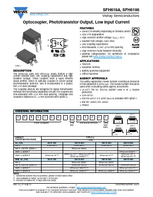 SFH618A-3 Datasheet PDF Vishay Semiconductors